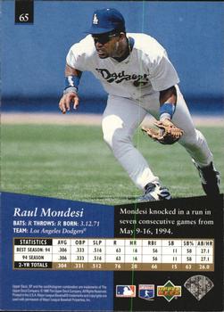 1995 SP - Superbafoil #65 Raul Mondesi Back