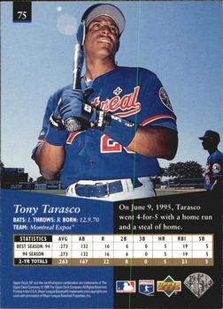 1995 SP - Superbafoil #75 Tony Tarasco Back