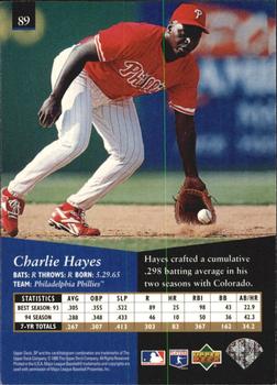 1995 SP - Superbafoil #89 Charlie Hayes Back