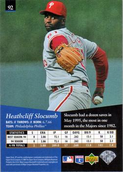 1995 SP - Superbafoil #92 Heathcliff Slocumb Back
