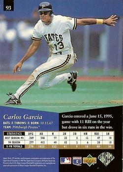1995 SP - Superbafoil #93 Carlos Garcia Back