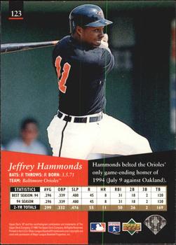 1995 SP - Superbafoil #123 Jeffrey Hammonds Back