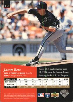 1995 SP - Superbafoil #137 Jason Bere Back