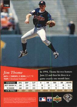 1995 SP - Superbafoil #146 Jim Thome Back