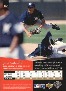 1995 SP - Superbafoil #167 Jose Valentin Back