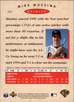 1995 SP Championship #117 Mike Mussina Back