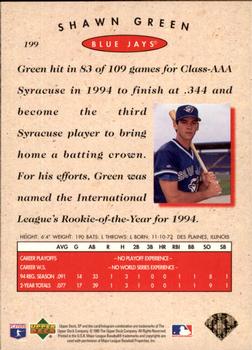 1995 SP Championship #199 Shawn Green Back