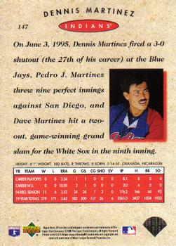 1995 SP Championship #147 Dennis Martinez Back