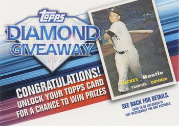 2011 Topps - Diamond Giveaway #TDG-21 Mickey Mantle Front