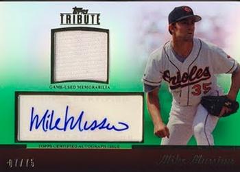 2011 Topps Tribute - Autograph Relics Green #TAR-MM Mike Mussina Front
