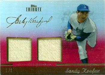 2011 Topps Tribute - Dual Relics Red #TDR-SK Sandy Koufax Front