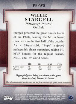 2011 Topps Tribute - Pastime Patches Dual #PP-WS Willie Stargell Back