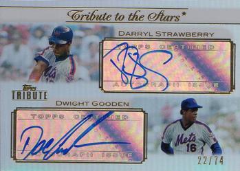 2011 Topps Tribute - Tribute to the Stars Dual Autographs #TSA-SG Darryl Strawberry / Dwight Gooden Front