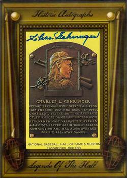 2011 Historic Autographs Legends of the Hall #NNO Charlie Gehringer Front