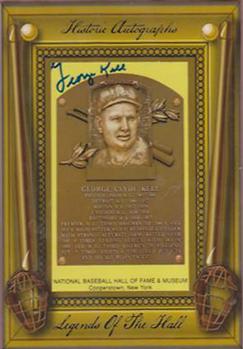 2011 Historic Autographs Legends of the Hall #NNO George Kell Front