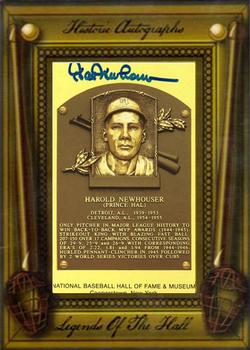 2011 Historic Autographs Legends of the Hall #NNO Hal Newhouser Front