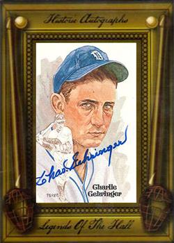 2011 Historic Autographs Legends of the Hall - Perez-Steele Hall of Fame Postcards #NNO Charlie Gehringer Front