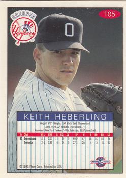 1993-94 Fleer Excel #105 Keith Heberling Back