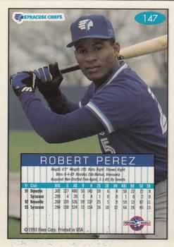 1993-94 Fleer Excel #147 Robert Perez Back
