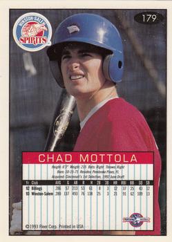 1993-94 Fleer Excel #179 Chad Mottola Back