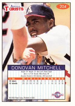 1993-94 Fleer Excel #204 Donovan Mitchell Back