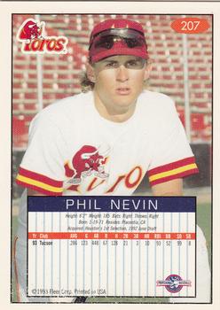 1993-94 Fleer Excel #207 Phil Nevin Back