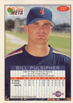 1993-94 Fleer Excel #237 Bill Pulsipher Back