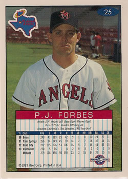 1993-94 Fleer Excel #25 P.J. Forbes Back