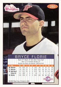 1993-94 Fleer Excel #280 Bryce Florie Back