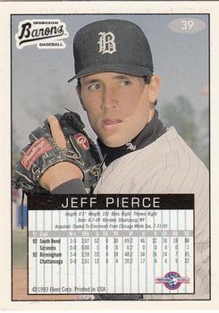 1993-94 Fleer Excel #39 Jeff Pierce Back