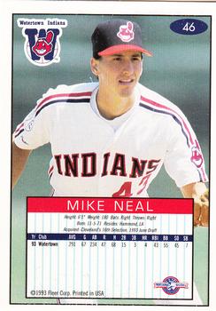 1993-94 Fleer Excel #46 Mike Neal Back