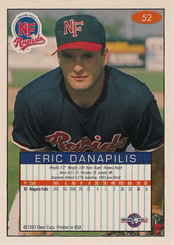 1993-94 Fleer Excel #52 Eric Danapilis Back