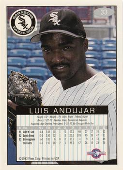 1993-94 Fleer Excel #33 Luis Andujar Back