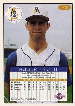 1993-94 Fleer Excel #75 Robert Toth Back