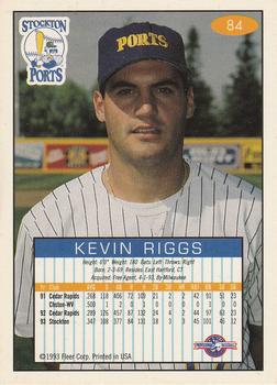 1993-94 Fleer Excel #84 Kevin Riggs Back