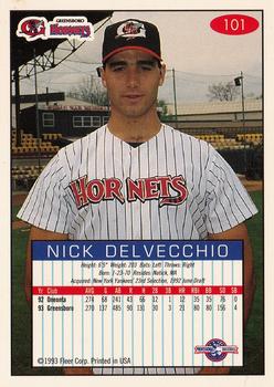 1993-94 Fleer Excel #101 Nick Delvecchio Back