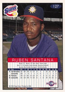 1993-94 Fleer Excel #127 Ruben Santana Back