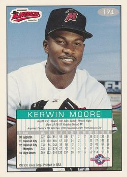 1993-94 Fleer Excel #194 Kerwin Moore Back