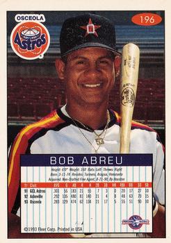 1993-94 Fleer Excel #196 Bob Abreu Back