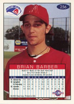 1993-94 Fleer Excel #256 Brian Barber Back
