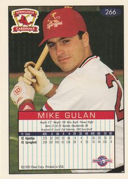 1993-94 Fleer Excel #266 Mike Gulan Back