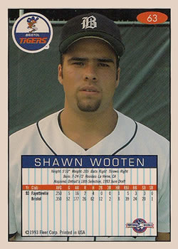 1993-94 Fleer Excel #63 Shawn Wooten Back