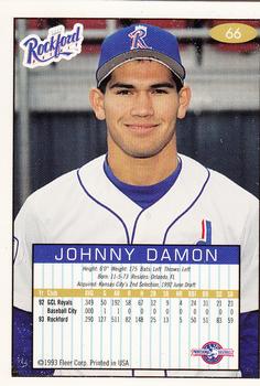1993-94 Fleer Excel #66 Johnny Damon Back