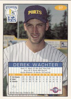 1993-94 Fleer Excel #89 Derek Wachter Back