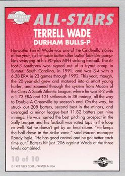 1993-94 Fleer Excel - All-Stars #10 Terrell Wade Back