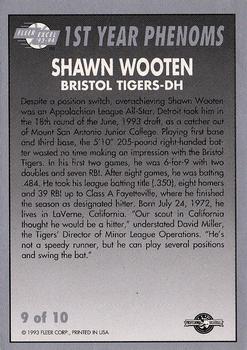 1993-94 Fleer Excel - First Year Phenoms #9 Shawn Wooten Back