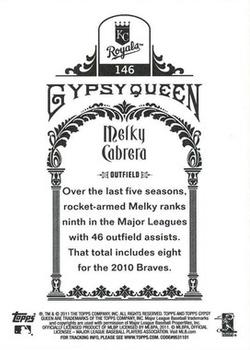 2011 Topps Gypsy Queen #146 Melky Cabrera Back