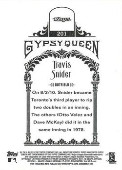2011 Topps Gypsy Queen #201 Travis Snider Back
