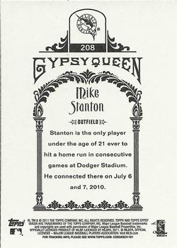 2011 Topps Gypsy Queen #208 Mike Stanton Back