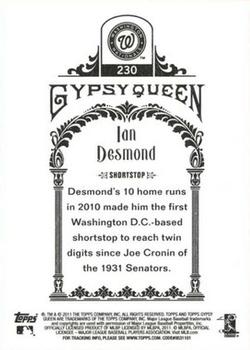 2011 Topps Gypsy Queen #230 Ian Desmond Back
